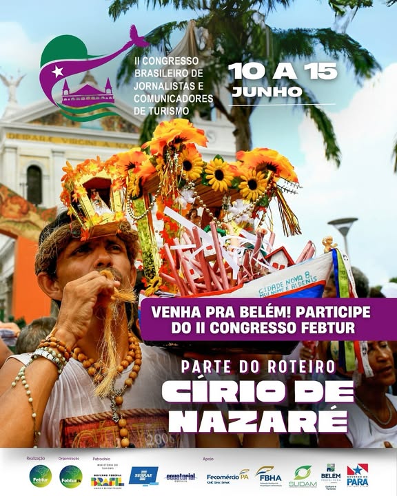 Belém sedia de 10 a 15 de junho o II Congresso Brasileiro de Jornalistas e Comunicadores de Turismo. Inscrições estão abertas Belém sedia de 10 a 15 de junho o II Congresso Brasileiro de Jornalistas e Comunicadores de Turismo. Inscrições estão abertas